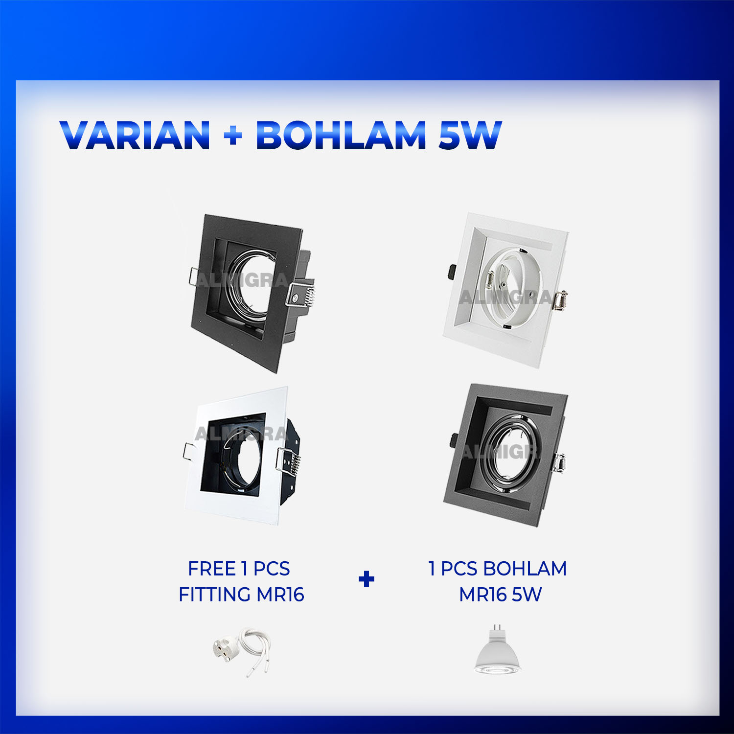 Lampu Downlight LED 1 Mata MR16 5W Sorot Plafon Bohlam Bisa Diganti - Image 2