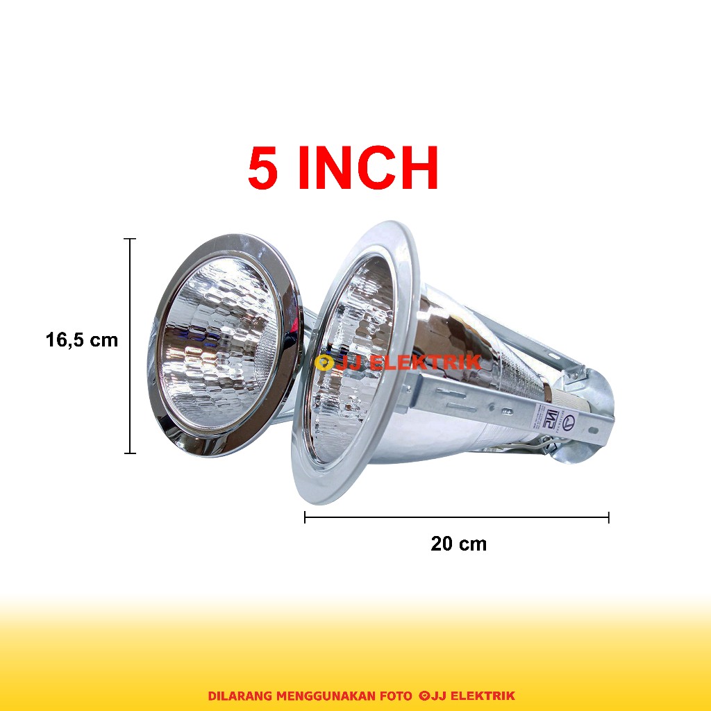 Kap Rumah Lampu Downlight 5 inch Fitting E27 - Image 2